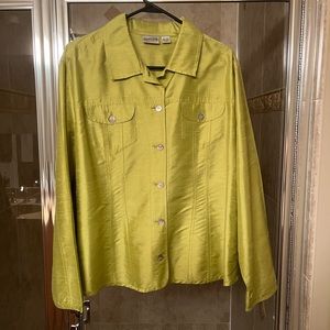 Chico’s Button Down Light Jacket 
Size 3 = XL